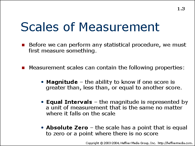 define point measure in statistics