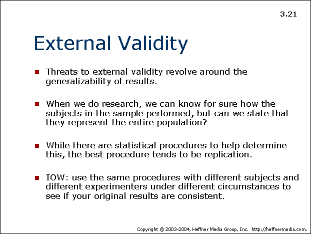 External And Internal Validity