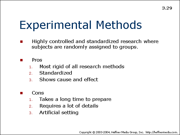 advantages of the experimental method in psychology