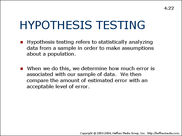 hypothesis testing psychology statistics