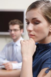 business man and woman in the office