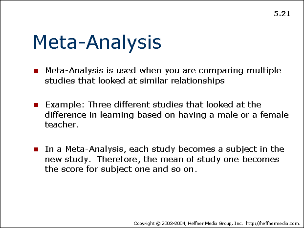 examples of meta analysis research